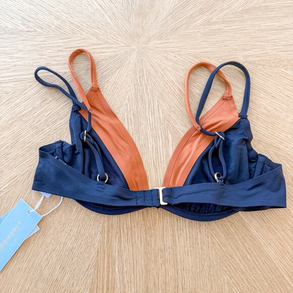 L Space Bikini Top Womens Small Blue Fused Zendaya Colorblock Swim Beach Summer - Picture 3 of 4